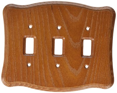Amerelle 176TTT Austin Triple Wood Wallplate 3 Toggle