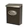 Gibraltar Mailboxes DVKPBZ00 Designer locking mailbox Bronze wSatin Nickel 97 x 44 x 126 inches