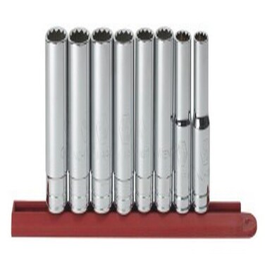GEARWRENCH 8 Pc 12 Drive 12 Point Deep SAE Socket Set  80713