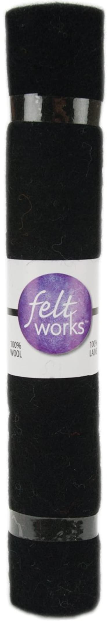 Dimensions Needle Felting Flat Felt Black Roll Wool 12 x 12 Black