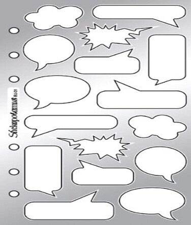 Sticko Comic Book CAPTIONS Stickers SPBU01 Other