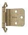 Amerock  Cabinet Hinge  Variable Overlay Hinge with Reverse Bevel  Burnished Brass  2 Pack  SelfClosing Hinge  Cabinet Door Hinge