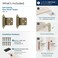 Amerock  Cabinet Hinge  Variable Overlay Hinge with Reverse Bevel  Burnished Brass  2 Pack  SelfClosing Hinge  Cabinet Door Hinge