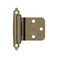 Amerock  Cabinet Hinge  Variable Overlay Hinge with Reverse Bevel  Burnished Brass  2 Pack  SelfClosing Hinge  Cabinet Door Hinge