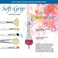 Royal  Langnickel Soft Grip 5pc Assorted Hair Texture Paint Brush Set Includes  Deerfoot Comb Mop  Fan Brushes