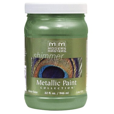 qt Modern Masters ME434 Mystical Green Metallic Paint Collection Satin WaterBased Decorative Metallic Paint