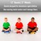 Cosom Scooter Board Set 12 Inch Childrens Sit  Scoot Board With 2 Inch NonMarring Metal Casters  Safety Guards for Physical Education Class Sliding Boards with Safety Handles 6 Colors