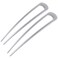 2 Pack Simple Metal U Shaped Hairpins French Style Hair Pins for Women Girl Hair Stick Forks Hair Styling Pins for Updo Buns 2 Prong Tortoise Shell U Shaped Hair Pin Chignon Silver