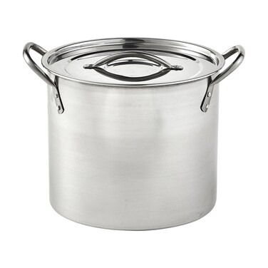 IMUSA USA Stainless Steel Stock Pot with Lid 12Quart Silver