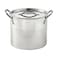 IMUSA USA Stainless Steel Stock Pot with Lid 12Quart Silver