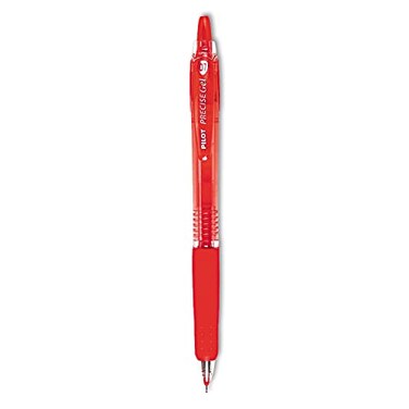 Pilot Precise Gel BeGreen Refillable  Retractable Rolling Ball Pens Fine Point Red Ink 12Pack 15003