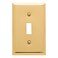 Baldwin Estate 4751030CD Square Beveled Edge Single Toggle Switch Wall Plate in Polished Brass 45 x 275