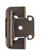 Amerock  Cabinet Hinge  12 inch 13 mm Overlay Hinge  Oil Rubbed Bronze  2 Pack  SelfClosing Hinge  Partial Wrap Hinge  Cabinet Door Hinge