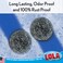 LOLA Stainless Steel Wool Scouring Pad Brand 18 Grams  Curled Flat Wire Cleans Caked On  Baked On Messes on Cookware 2 Pack