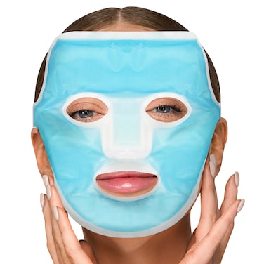 Skin Care Face Mask Ice Pack  Cold Face Ice Mask with Straps Ice Mask for Face Flexible and Reusable Cooling Face Mask and Eye Mask for Removing Puffiness and Tightening Pores