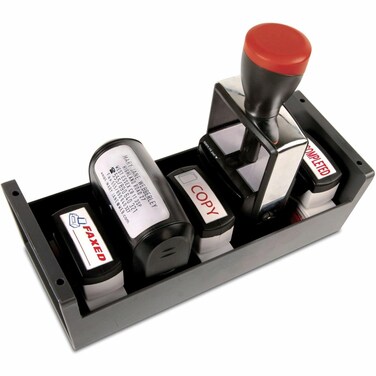 Cosco 086211 Stamp Tray Plastic 358Inch x878Inch x3Inch Gray