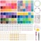 QYjinlida 9980pcs Clay Beads for Bracelet Making Kit 96 Colors Flat Round Polymer Clay Beads with Letter Beads for Jewelry Necklace Making Preppy Craft Gifts Charming Bracelet Making Kit for Girls