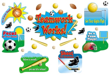 Teacher Created Resources SportsTeamwork Bulletin Board Display Set 1793
