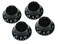 Gibson Top Hat Knobs  4 Pack Black