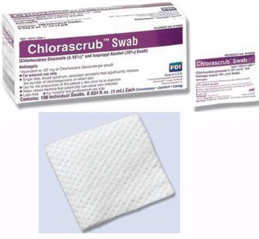 Pdi Chlorascrub Swabs  Model B10800  Box of 100
