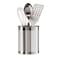 Oggi Stainless Steel Utensil Holder  5 Diameter Utensil Caddy Weighted Base for Stability  LargerSized Utensil Crock and Countertop Utensil Organizer Stainless Steel