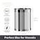 Oggi Stainless Steel Utensil Holder  5 Diameter Utensil Caddy Weighted Base for Stability  LargerSized Utensil Crock and Countertop Utensil Organizer Stainless Steel