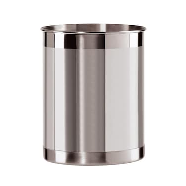 Oggi Stainless Steel Utensil Holder  5 Diameter Utensil Caddy Weighted Base for Stability  LargerSized Utensil Crock and Countertop Utensil Organizer Stainless Steel