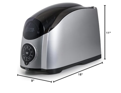Cooper Cooler  Rapid Beverage  Wine Bottle Chiller for Home Bars  Dorms Automatic Touchpad Quick Chill Functionality Efficient Ice  Water System Perfect for Sodas Beer Wine  Silver