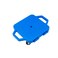 Cosom Scooter Board 12 Inch Childrens Sit  Scoot Board With 2 Inch NonMarring Metal Casters  Safety Guards for Physical Education Class Sliding Boards with Safety Handles Blue