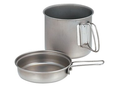 Snow Peak Trek Series BackpackingCamping Cookware Sets Trek 1400 Pot  Pan 473 fl oz