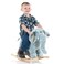 Happy Trails Elephant Plush Rocking Animal GreyTan 27Lx1425Wx20H