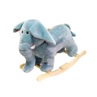 Happy Trails Elephant Plush Rocking Animal GreyTan 27Lx1425Wx20H