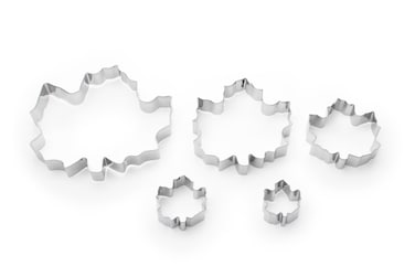 Fox Run Maple Leaf Fall Cookie Cutters 5 piece Silver
