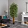 Nearly Natural 7ft Curved Bamboo Silk Tree