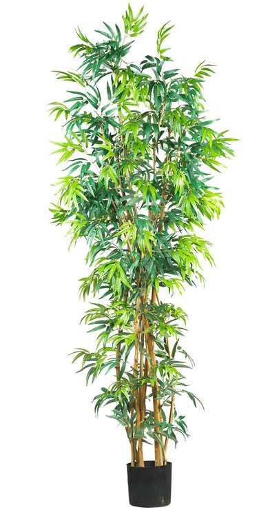 Nearly Natural 7ft Curved Bamboo Silk Tree