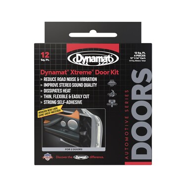 Dynamat Xtreme Sound Deadening Car Insulation Door Kit  Pre Cut Noise Dampening Kit for 2 Standard Car Doors  Easy Self Adhesive Install  4 Sheets 12x36 Each 12 sq ft total