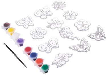 New Image Group SGP89 Suncatcher Group Activity Kit Butterfly and Flowers 12Pack