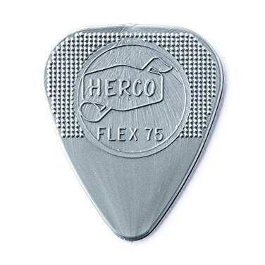 Herco HE211P Flex 75 Nylon Flat Picks Silver Heavy 12Players Pack