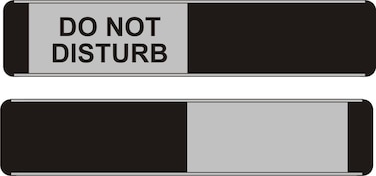 SECO Sliding Door Sign  Do Not DisturbKnock  Enter  255x52mm