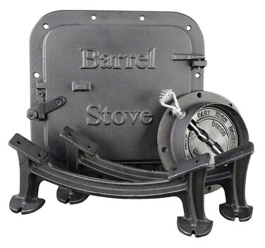 US Stove BSK1000 Barrel Camp Stove Kit Medium Black