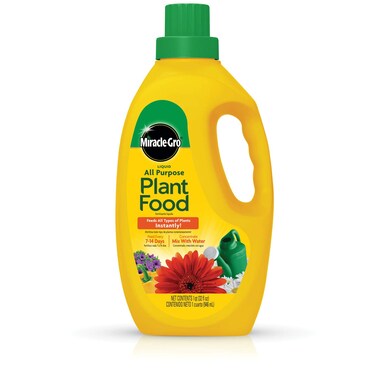 MiracleGro Liquid All Purpose Plant Food Fertilizer for Live Plants Perfect for House Plants Flowers and Trees 32 oz