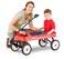 Roadmaster Kids and Toddler Classic 34Inch Steel Pull Wagon 8inch Wheels RedBlack