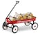 Roadmaster Kids and Toddler Classic 34Inch Steel Pull Wagon 8inch Wheels RedBlack