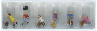 14074 Pedestrians School Children pkg6 HO Scale Figure