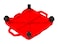 Cosom Scooter Board 16 Inch Childrens Sit  Scoot Board With 2 Inch NonMarring Nylon Casters  Safety Guards for Physical Education Class Sliding Boards with Safety Handles Red