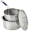 Bayou Classic 1150 14qt Stainless Fry Pot Features Heavy Welded Handle Stainless Lid and Stainless Perforated Basket w Cool Touch Handle Perfect For Frying Fish Shrimp or Hushpuppies
