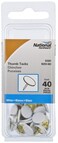 National Hardware N259663 V2501 Thumb Tacks in White 40 pack