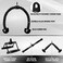 Yes4All Black Combo Tricep Press Down Cable Machine Attachment LAT Pulldown Attachments for Gym Set with Tricep Pull Down Rope Double D Handles VShaped Bar and Rotating Pull Down Straight Bar