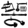 Yes4All Black Combo Tricep Press Down Cable Machine Attachment LAT Pulldown Attachments for Gym Set with Tricep Pull Down Rope Double D Handles VShaped Bar and Rotating Pull Down Straight Bar