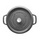 Staub Cast Iron 4qt Round Cocotte  Graphite Grey Made in France